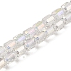 Electroplate Transparent Glass Beads Strands GLAA-C029-02A-09-1