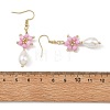 Anti-Tarnish Electroplate Bicone Glass Pearl Teardrop Beads Dangle Earrings EJEW-MZ00765-4