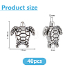 40Pcs Tibetan Style Alloy Beads TIBE-DC0001-18-2