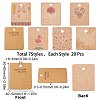 140Pcs 7 Style Paper Jewelry Display Cards CDIS-SC0001-05-2