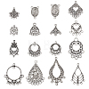 96Pcs 16 Style Tibetan Style Alloy Chandelier Component Links FIND-TA0002-58-10