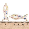 Printed Alloy Enamel Pendants RB-CBAA915-02G-05-3