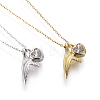 Brass Pendant Necklaces NJEW-I230-05-1