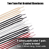 5 Pairs 5 Colors Two Tone Flat Polyester Braided Shoelaces DIY-FH0005-41B-02-2