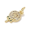 Brass with Emerald Rhinestone Charms RB-CBA6830-09G-2