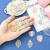 20Pcs 10 Styles Brass Filigree Pendants KKC-FS0001-04-4