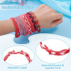 32Pcs 8 Styles Polyester & Spandex Cord Braided Bead Bracelets BJEW-TAC0065-5