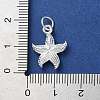 925 Sterling Silver Starfish Pendants LS-STER-E071-02S-01-3