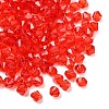 Faceted Bicone Transparent Acrylic Beads DBB6mm07-1