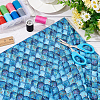 Fishscale Pattern Polyester Fabrics DIY-WH0292-79B-5