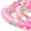 Synthetic Moonstone Beads Strands G-E573-01B-11-4