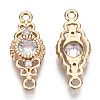 Brass Micro Pave Cubic Zirconia Links Connectors KK-R111-001-B01-2