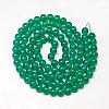 Baking Paint Glass Beads Strands DGLA-Q023-8mm-DB24-2