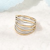 Multi-layer 304 Stainless Steel Cuff Open Rings RJEW-P192-07A-1