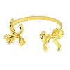 Rack Plating Bowknot Brass Cuff Bangles for Women BJEW-B106-25A-G-2