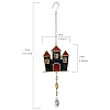 Halloween Castle Alloy & Iron & Eanmel Wind Chime PW-WG3109F-03-1