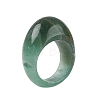 Natural Green Aventurine Finger Rings for Unisex G-Q601-19E-4