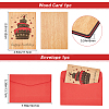 Rectangle with Pattern Wooden Greeting Cards DIY-CP0006-75M-2
