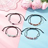 Natural Gemstone Chip Beads Link Bracelets BJEW-JB13310-1