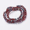 Electroplate Transparent Glass Beads Strands EGLA-A034-T6mm-Q06-2