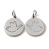 Non-Tarnish 304 Stainless Steel Charms STAS-D050-07P-05-2