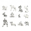 Tibetan Style Alloy Puppy Pendants TIBEP-MSMC021-17AS-1