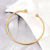 304 Stainless Steel Flat Open Cuff Bangles for Women SA-CBA45D5-26G-2