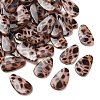 Opaque Acrylic Imitation Leopard Print Beads OACR-B052-05-1