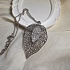Vintage Alloy Crystal Rhinestone Hollow Leaf Pendant Necklaces for Women LS-ET3744-6