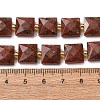 Natural Red Sesame Jasper Beads Strands G-F839-A17-01-3