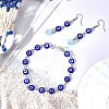 Handmade Evil Eye Lampwork Flat Round Links Chains AJEW-NB0002-02P-5