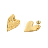 304 Stainless Steel Heart Stud Earrings for Women EJEW-U020-15G-2