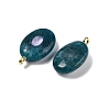 Natural Apatite & Cubic Zirconia Pendants G-Z076-01G-09-2