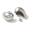 304 Stainless Steel Teardrop Stud Earrings for Wome EJEW-S237-01D-2