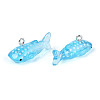 Sea Animal Theme Transparent Resin Pendants X-RESI-D071-04A-2
