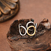 304 Stainless Steel Cuff Open Rings for Women WGBCB61-03-1