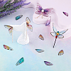 Transparent Resin Crystal AB Rhinestone Pendants Set RESI-TAC0002-46B-6