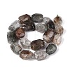 Natural Green Lodolite Quartz/Garden Quartz/Green Phantom Quartz Beads Strands G-N362-07A-04-3