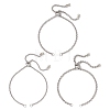 3Pcs 3 Styles 304 Stainless Steel Rolo Chain Slider Bracelet Making AJEW-JB01503-1