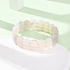 Natural Grey Agate Beaded Stretch Bracelets for Unisex G-K303-01J-2
