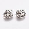 Tibetan Style Alloy Heart Charms TIBEP-Q043-180-RS-2