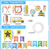 Gorgecraft 2 Sets 2 Styles Welcome Come Back & School Supplies Paper Banners DIY-GF0008-73-2
