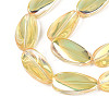 Electroplate Transparent Glass Beads Strands EGLA-N055-02C-3