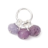 5Pcs 5 Colors Dyed Natural Malaysia Jade Pendants PALLOY-JF05176-02-3