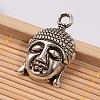 Tibetan Style Alloy Buddha Head Pendants X-PALLOY-ZN48743-AS-RS-1