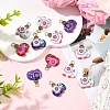 12Pcs 6 Colors Alloy Rhinestone Pendants FIND-YW0011-79-5