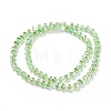 Electroplate Transparent Glass Beads Strands EGLA-H101-03G-2