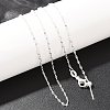 1.5MM Adjustable Slider Brass Dapped Chain Necklaces for Men Women NJEW-L012-10S-1