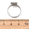 Adjustable 304 Stainless Steel Finger Rings Components SA-CBA8B85-08B-P-2