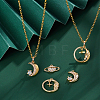 6Pcs 3 Styles Brass Micro Pave Clear Cubic Zirconia Pendants KK-BBC0001-50-5